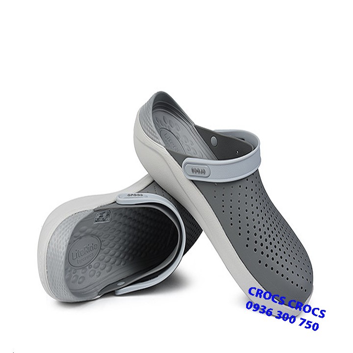 DÉP SỤC C.ROC.S. LITERIDE XỊN ĐÉT CHO CẢ NAM VÀ NỮ MÀU GHI XÁM | BigBuy360 - bigbuy360.vn