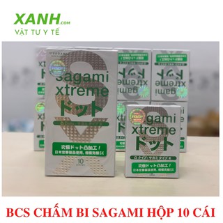 Bao cao su Sagami Xtreme White bi chấm hộp 10 chiếc
