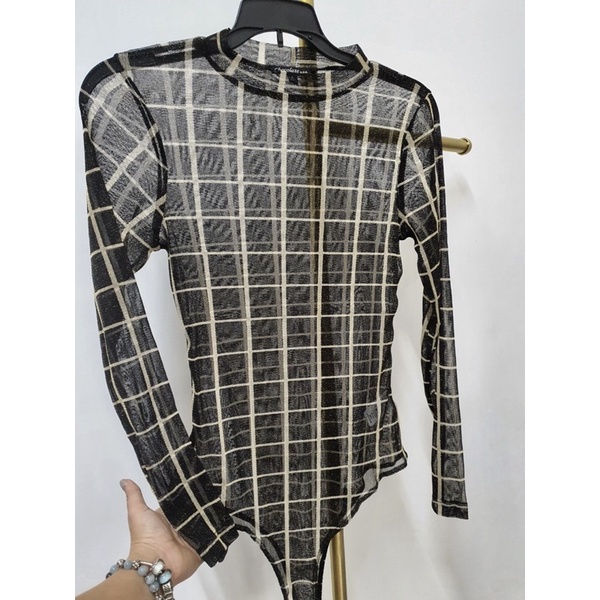 Bodysuit Lưới Nhũ Tay Dài Caro (Beo) - 3480-3478 | BigBuy360 - bigbuy360.vn