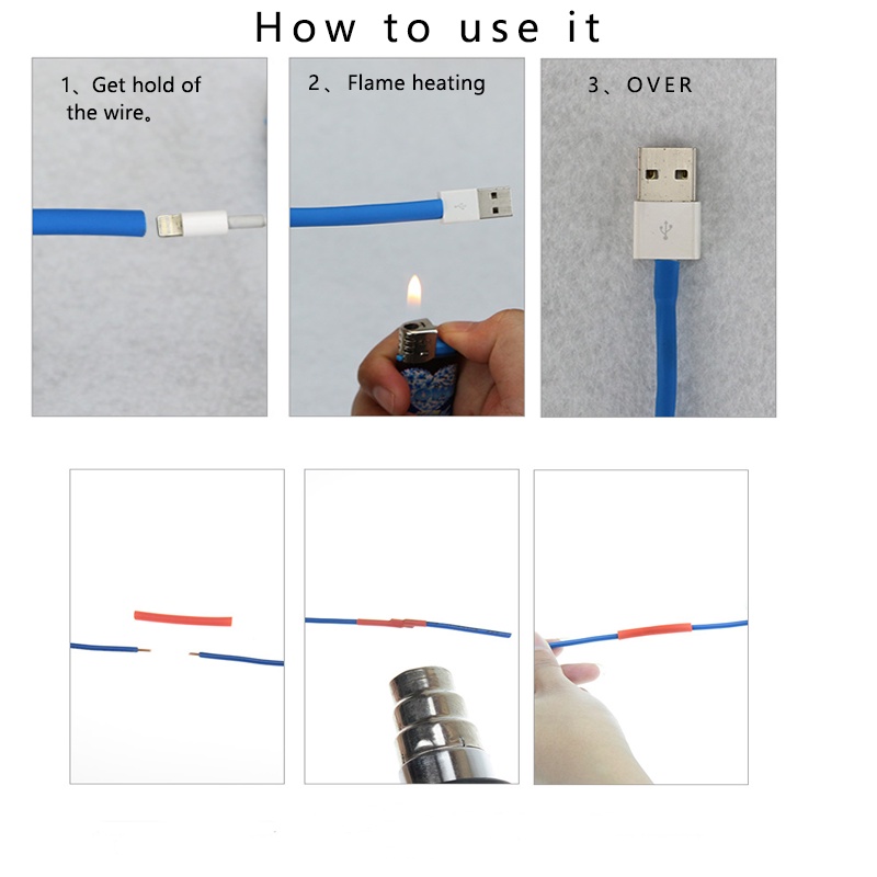 Ống Co Nhiệt Bảo Vệ Dây Điện 1M 2mm-12mm 2: 1 2mm 3mm 4mm 6mm 8mm