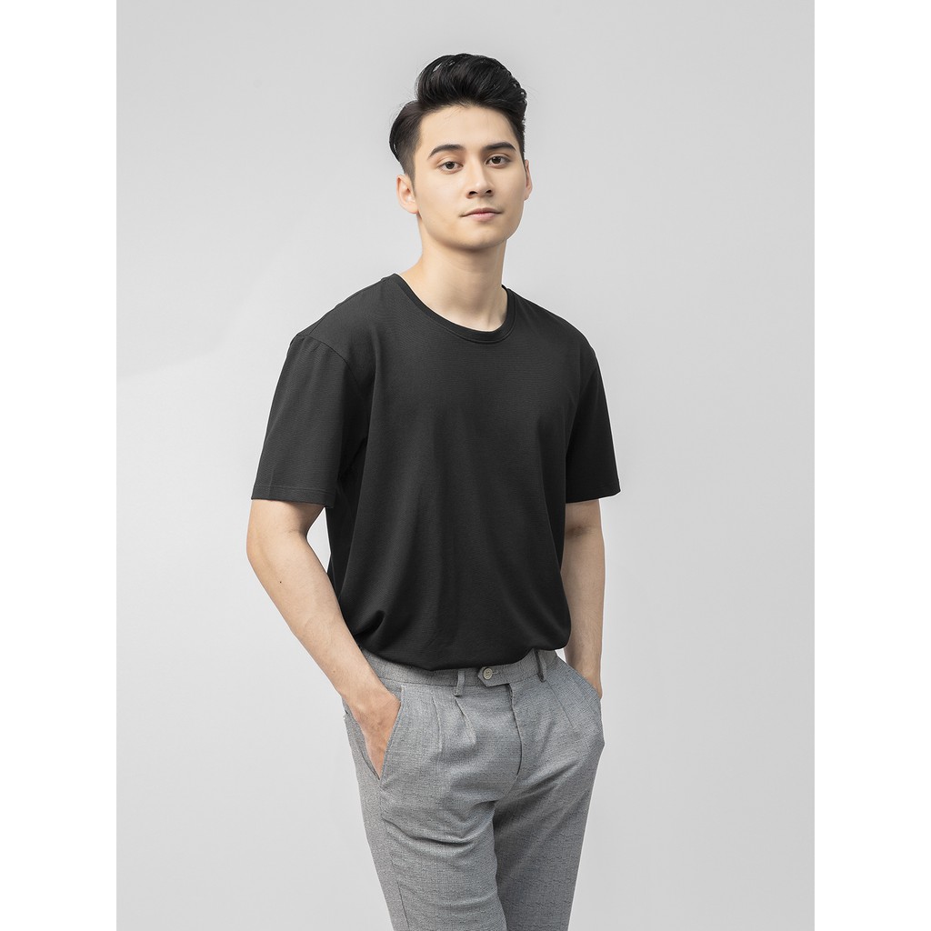 Áo thun nam ngắn tay ARISTINO dáng Casual fit vừa vặn, vải mềm nhẹ, thấm hút tốt, thoáng khí - ATS019S1