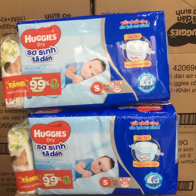 Bỉm Tã Dán Huggies Size S56,NB74