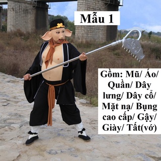   Đủ phụ kiện  Trang phục Trư Bát Giới trong phim Tây Du Ký  Bộ đồ hóa trang Trư Bát Giới cao cấp kèm đầy đủ phụ kiện 