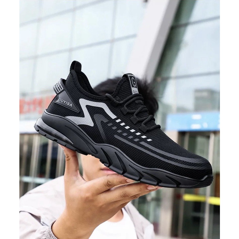 Giày thể thao sneaker nam Đế Mềm Guiysaa viền màu bền rẻ thời trang