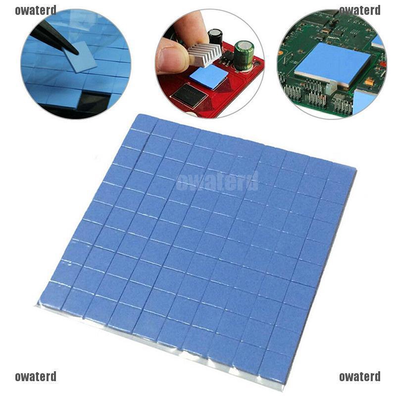 Tấm đệm nhiệt GPU CPU bằng silicon 100mmx100mmx1mm màu xanh dương chất lượng cao