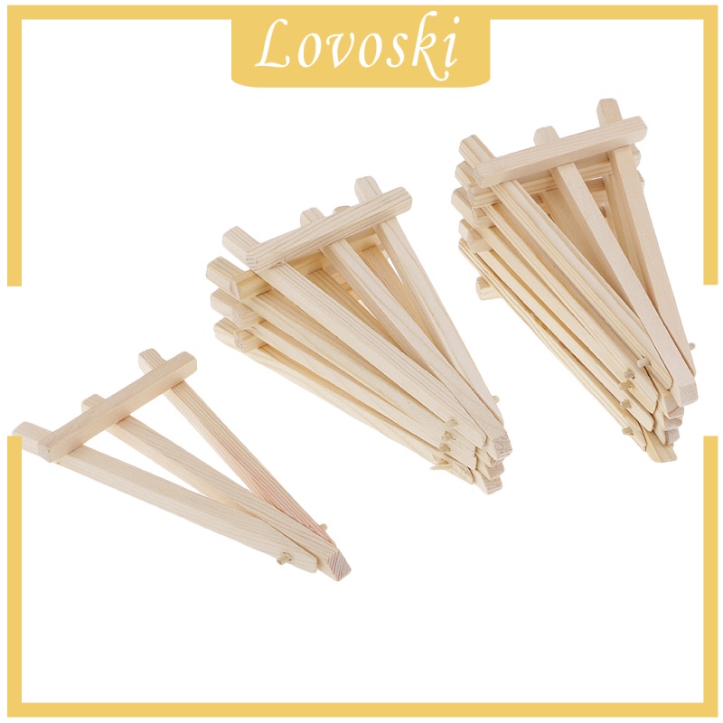 Bộ 10 Giá Đỡ Ba Chân Mini Bằng Gỗ Dùng Trưng Bày Tranh Vẽ Để Bàn