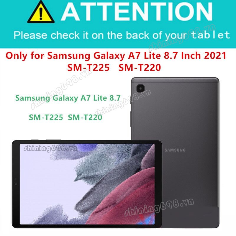 Bao da nắp lật có khe thẻ họa tiết kì lân cho máy tính bảng Samsung Galaxy Tab A7 Lite 8.7 2021 SM-T220 T225