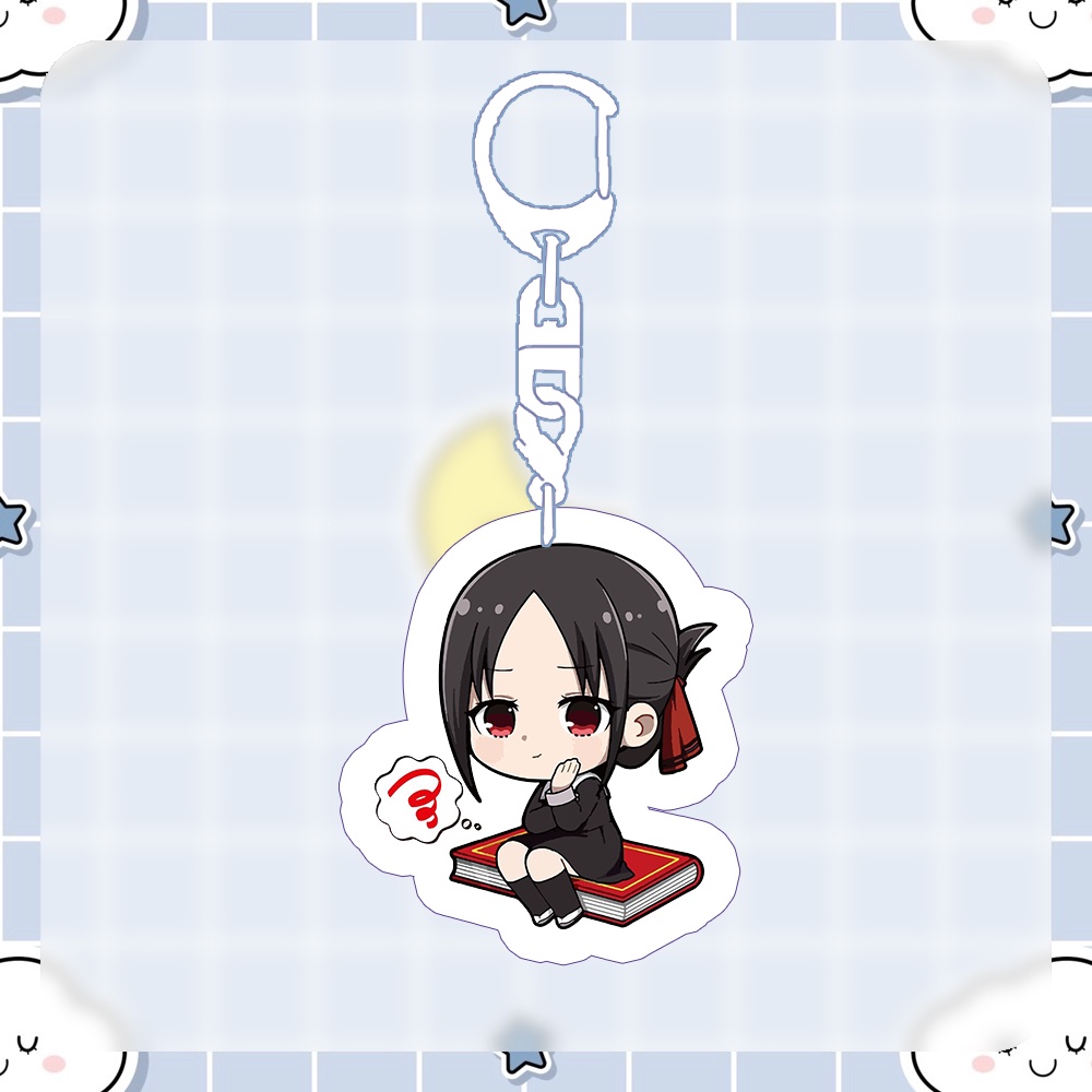 ( NGỒI ) Móc khóa in hình Kaguya-sama LOVE IS WAR anime Cuộc Chiến Tỏ Tình chibi mica trong acrylic