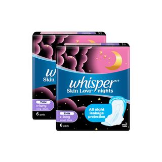 Combo 2 Gói Băng Vệ Sinh WHISPER Skin Love 31CM Dành Cho Ban Đêm