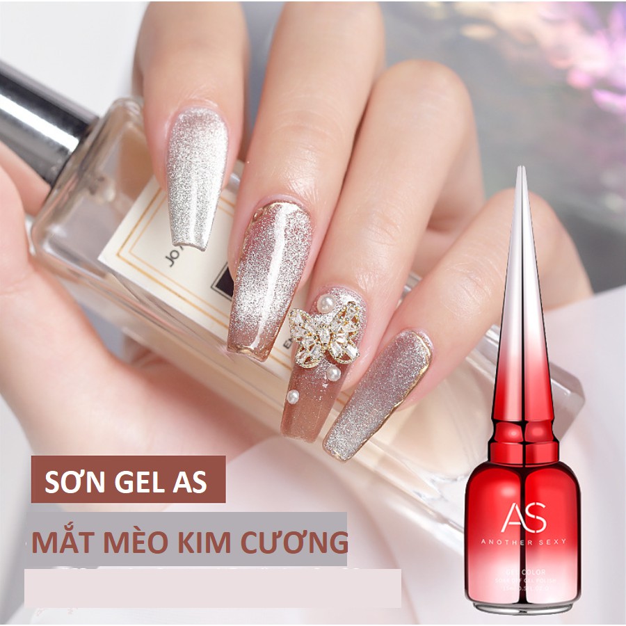 Sơn mắt mèo kim cương bạc AS