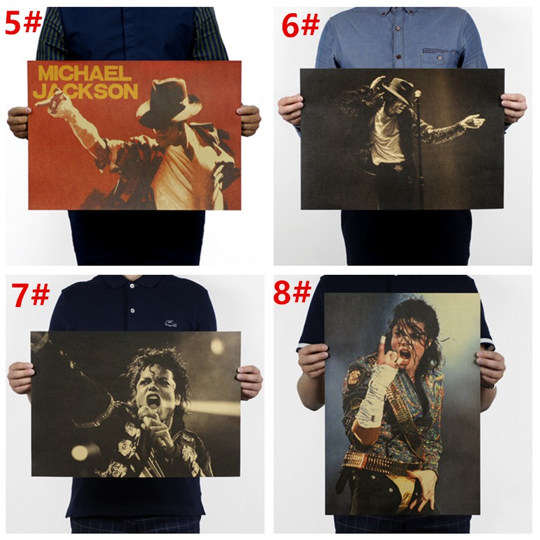 Tấm poster 51*35.5cm in hình Michael Jackson dùng để treo trang trí nội thất