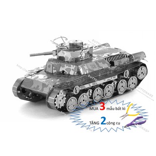 Mô Hình Lắp Ghép kim Loại 3D Xe Tăng ChiHa 97 - Nhật Bản