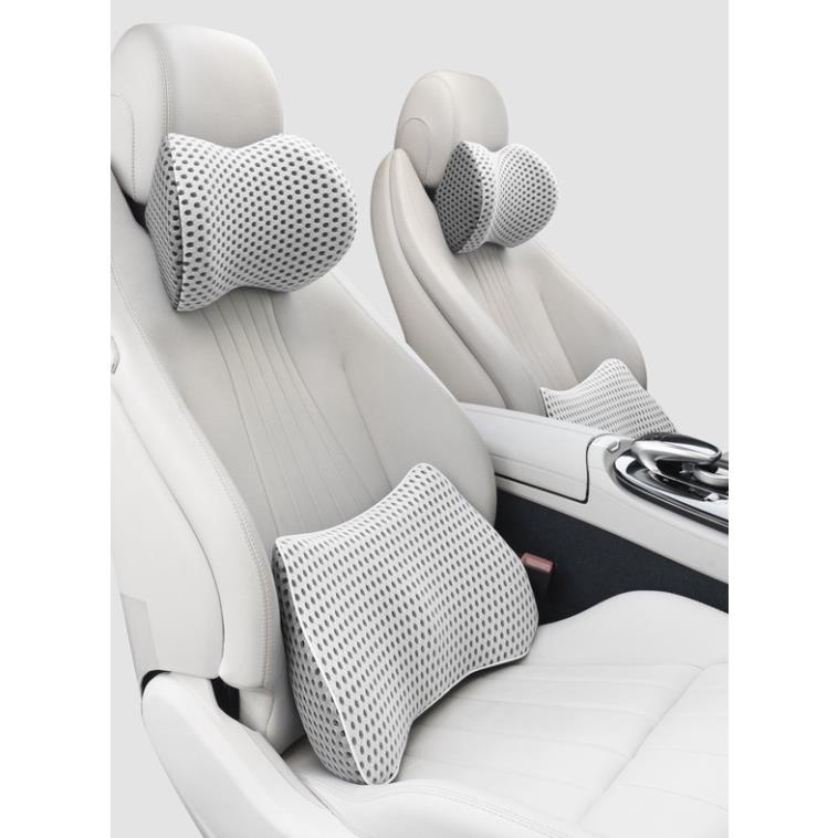Gối tựa đầu ô tô chất liệu 4D phiên bản thời trang thoáng mát, Tựa lưng xe hơi dáng thể thao chống lún xẹp