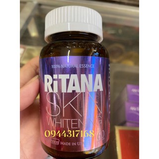 Chính Hãng Viên Uống Trắng Da , Chống Nắng RITANA , lọ 60viên.