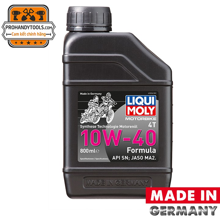 NHỚT XE MÁY LIQUI MOLY MOTORBIKE 4T SYNTH 10W40 FORMULA – 3036