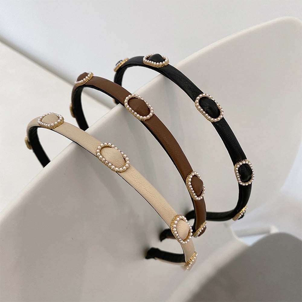 Băng đô nữ da PU mỏng ngọt ngào của Hàn Quốc