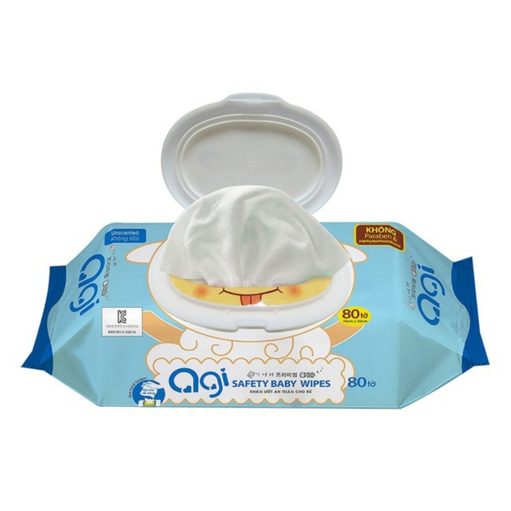 Khăn ướt không mùi Agi 100 tờ/80 tờ