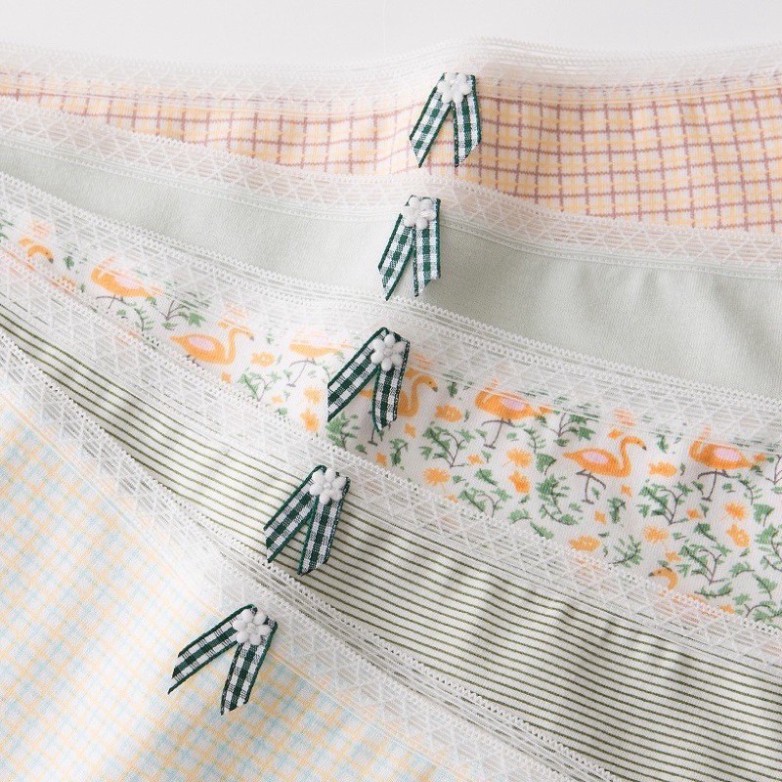 [CHE TÊN 100%] Set 5 Chiếc Quần Lót Nữ Cute Quần Chíp Hạc Xanh Chất Cotton Quảng Châu Cao Cấp Sexy Xịn Đẹp Lamodu Shop | BigBuy360 - bigbuy360.vn