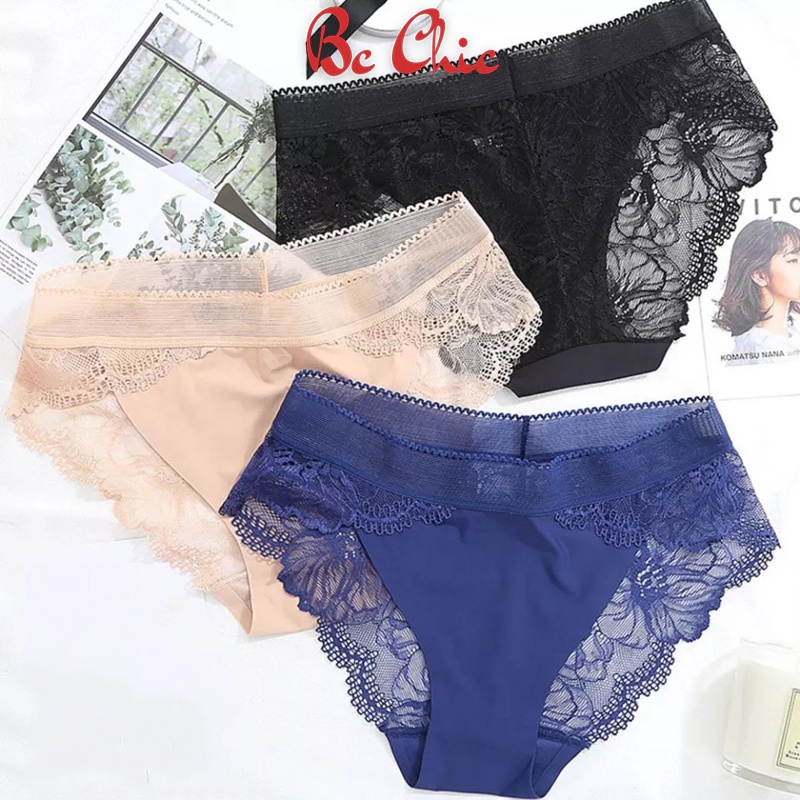 Quần Lót Nữ , Quần Lót Đúc Su thiết kế phối ren cao cấp tôn dáng gợi cảm sexy quyến rũ mã 8423 BC_CHIC LINGERIE