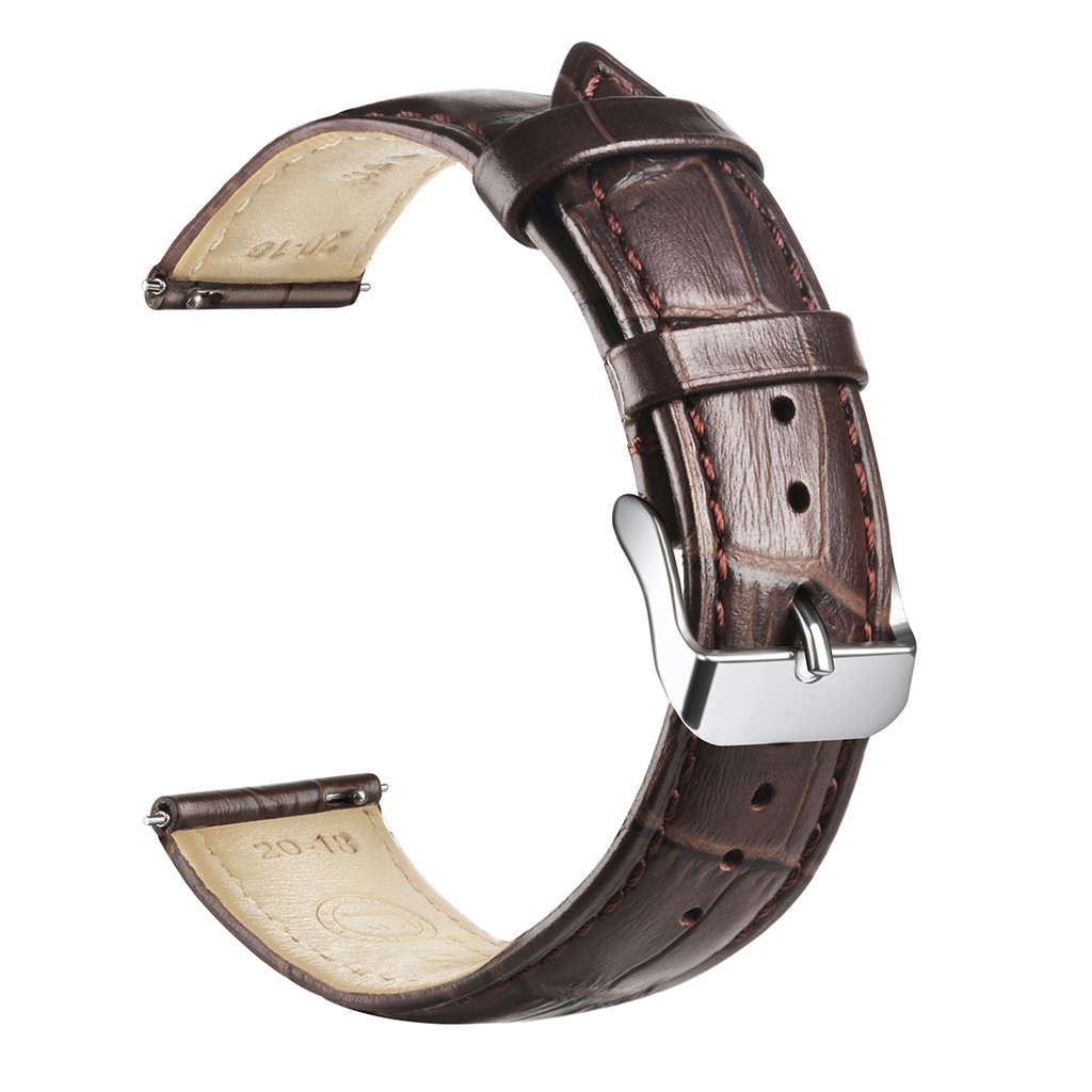 Dây Đồng Hồ Đeo Tay Thời Trang Bằng Da 18 / 20 / 21 / 22 / 24 mm Dành Cho Nam Và Nữ