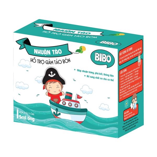 NHUẬN TÁO BIBO – Giúp nhuận tràng, giảm táo bón ở trẻ em, bổ sung chất xơ cho cơ thể (20 ống)