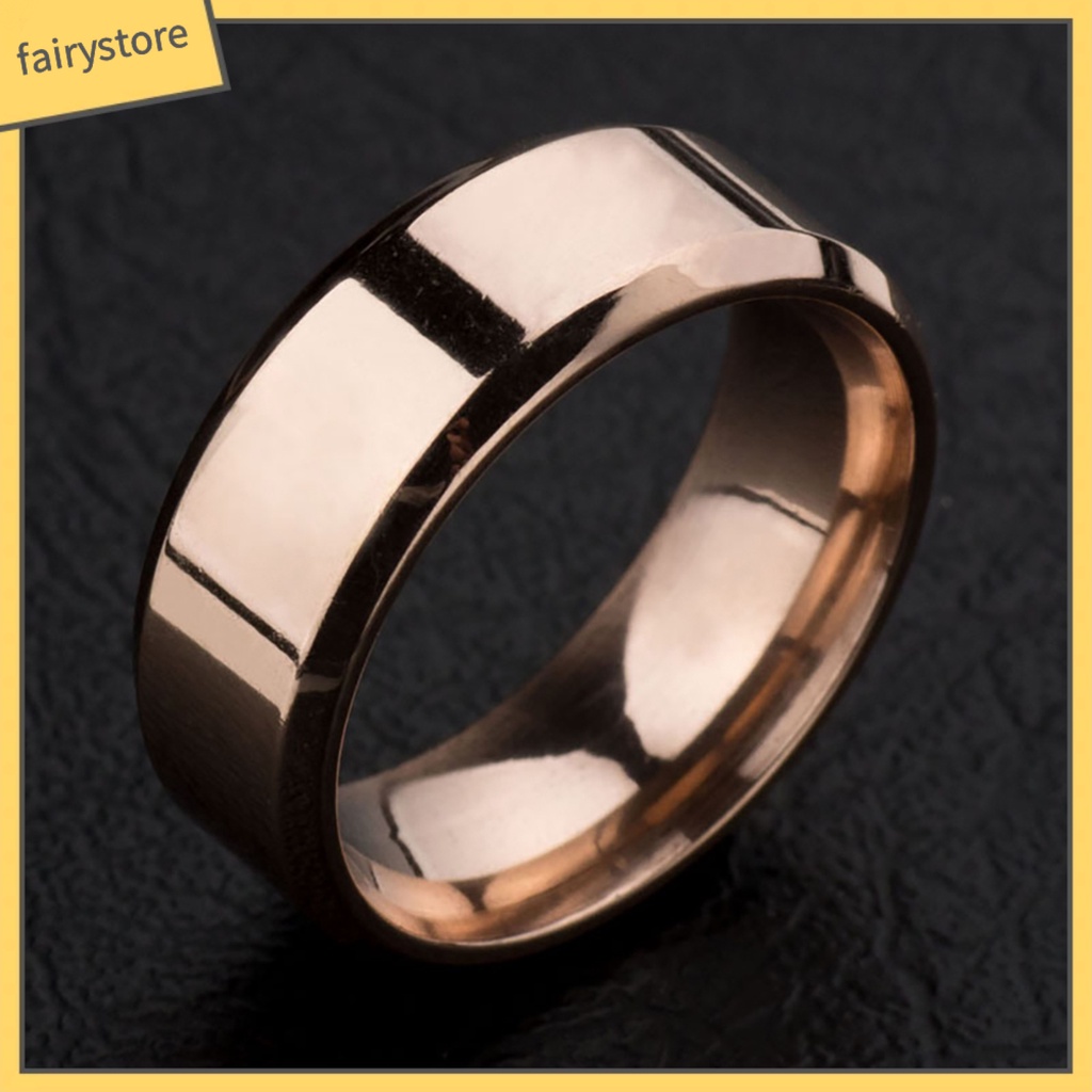 Nhẫn Đôi Bằng Thép Không Gỉ Kiểu Dáng Đơn Giản Thời Trang