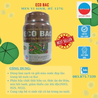 Thuốc cho cá Men vi sinh ECO BAC xử lý nước trong, khử mùi hôi tanh, giữ màu nước đẹp 127gr