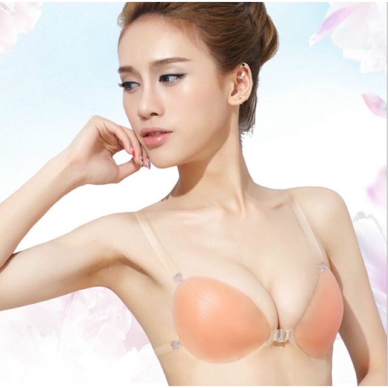 Áo ngực dán silicon tạo khe ngực khóa gài giữa dùng mặc đầm cưới hoặc đi tiệc