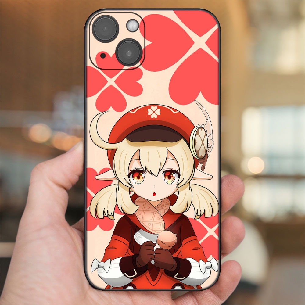 Ốp lưng iPhone 14 Plus dẻo đen cạnh vuông in hình Klee Genshin Impact