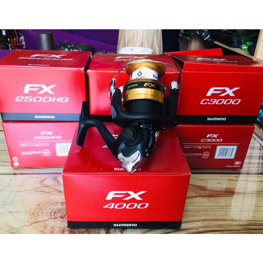 Máy Câu Đứng Shimano FX New 2019 máy fx 4000 chuyên lure tráp, câu ikada, lure lóc, sộp, song vược,.