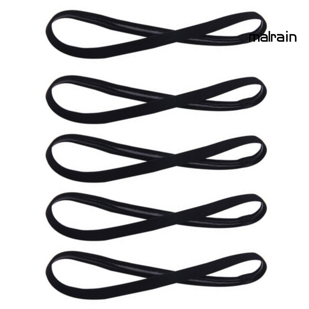 Set 5 Dây Thun Cột Tóc Co Giãn Chống Trượt Màu Sắc Ngọt Ngào Tiện Dụng Tập Yoga