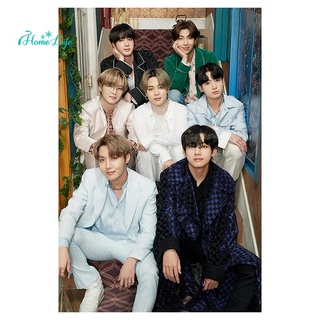 Bộ Tranh Đính Đá Tự Làm Toàn Bộ Hình Ảnh Nhóm Nhạc Bts Trang Trí Nhà Cửa