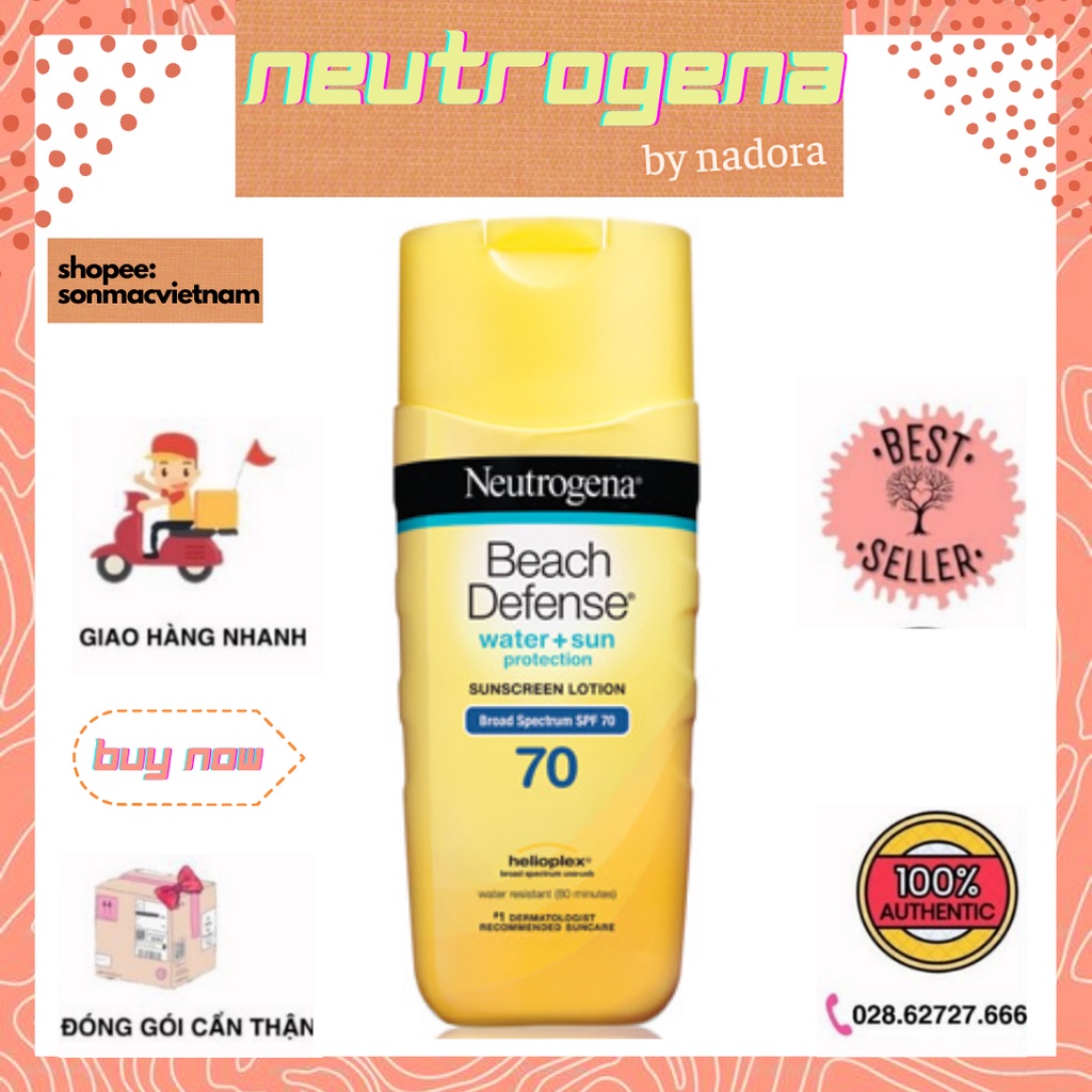 Kem Chống Nắng Neutrogena Beach Defense Sunscreen Lotion Broad Spectrum SPF 70 (198ml)