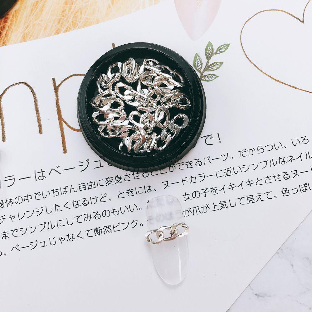 Dây Xích Kim Loại Trang Trí Móng Tay Nghệ Thuật Thời Trang Cho Nữ|Chuỗi Hạt 3D Màu Đen Đính Móng Nghệ Thuật