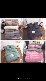 Bộ chăn ga gối poly phối màu cao cấp(chat chọn mẫu)