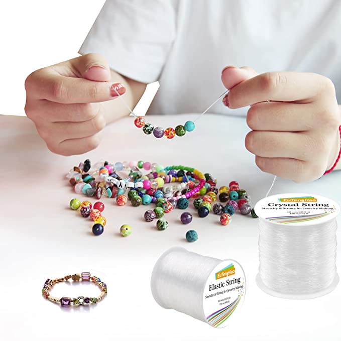 Cuộn Dây Co Giãn Pha Lê Trong Suốt Dùng Làm Trang Sức Thủ Công / Vòng Đeo Tay DIY