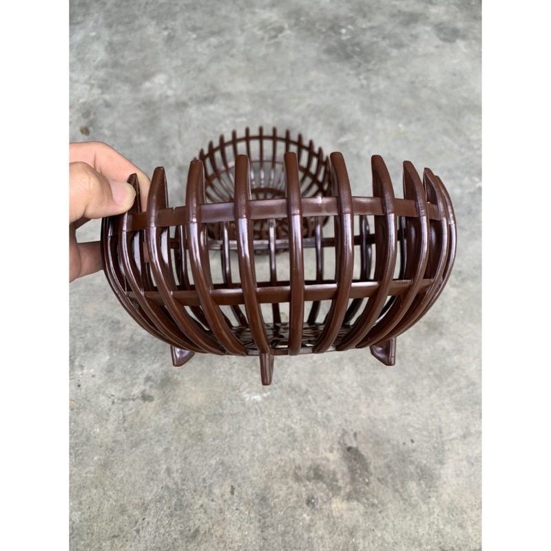 chậu nhựa giả gỗ trồng Lan hình quả bí đủ sezi,hàng dày nan ạ