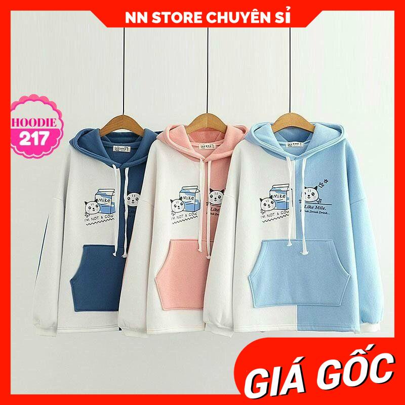 ÁO HOODIE PHỐI MÀU CỰC XINH AHD217 ⚡FREESHIP⚡100% ẢNH THẬT⚡ NN CHUYÊN SỈ - NN STORE