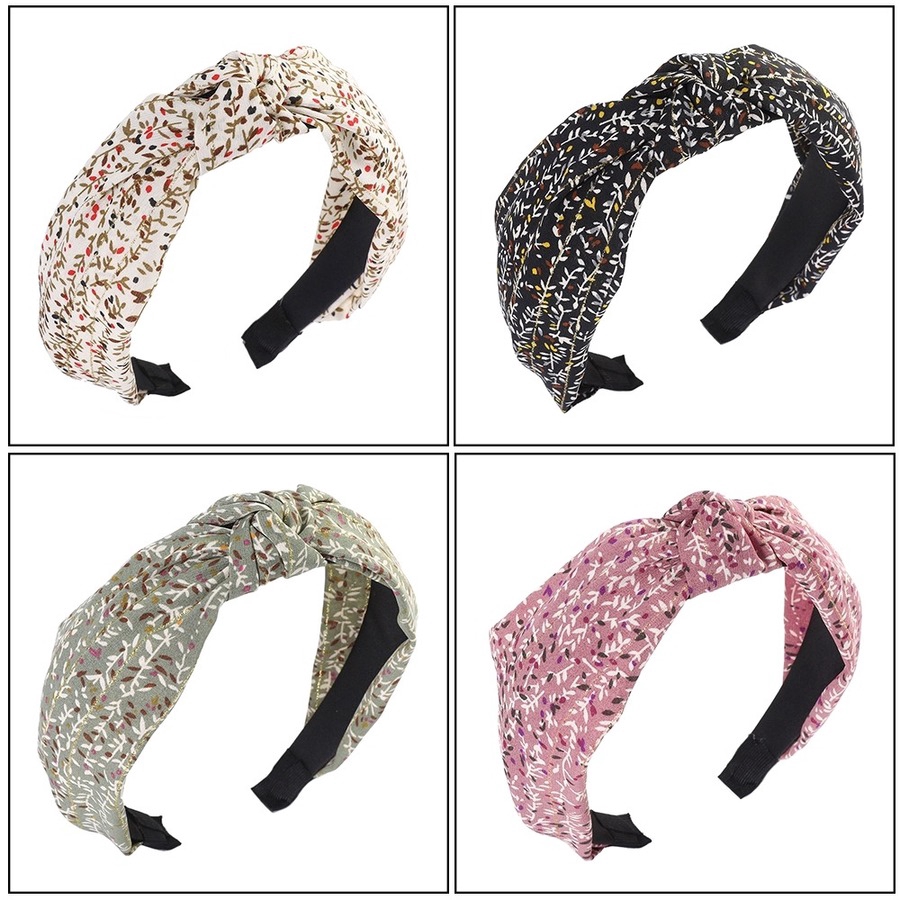 Korean Small Floral Fashion Hairband Knotted Wide-brimmed Hairband Female Hair Accessories
