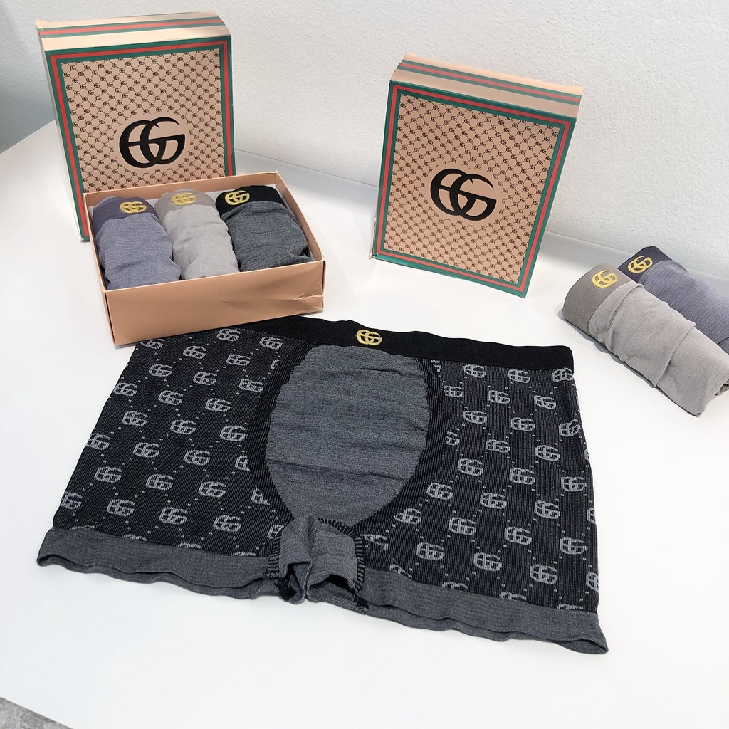 [Combo 3 cái] Quần lót nam gc vân, boxer, quần sịp nam cao cấp chất liệu cotton co giãn 4 chiều siêu mát, thoải mái