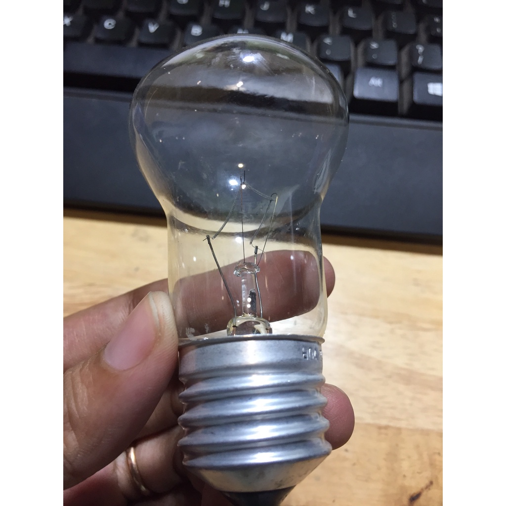 Bóng đèn sợi đốt 60W đui E27, ánh sáng vàng dùng cho đèn học, sưởi ấm