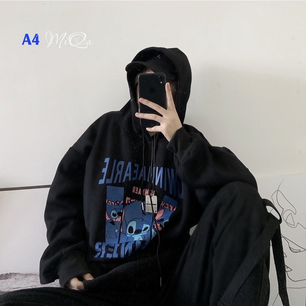Áo Nỉ Bông Thời Trang UNISEX Hoạ Tiết Stitch Cute 🫐/ HOODIE FREESIZE 💜 MiQa 💜 #10 | BigBuy360 - bigbuy360.vn