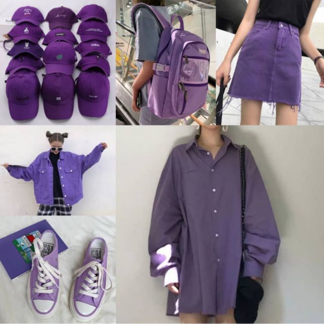 Set thời trang màu tím