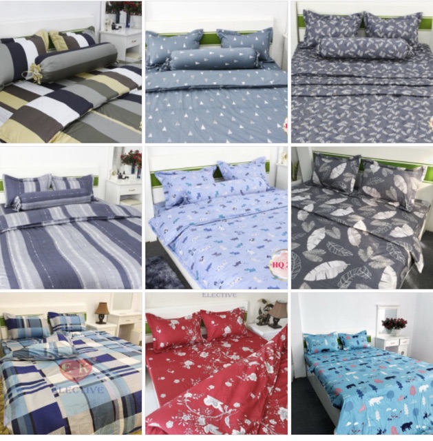 Bộ ga chun Hàn quốc Elective vải nhập