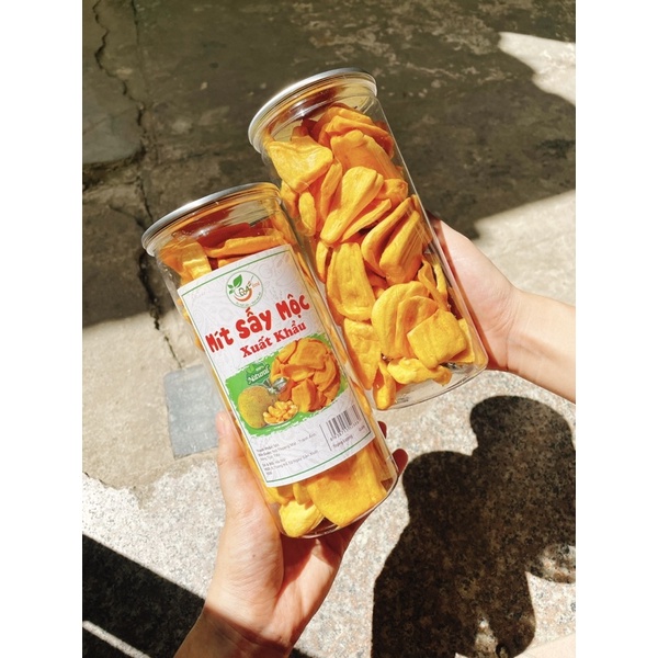 Mít Thái Xuất Khẩu Sấy Mộc Đặc Sản Đà Lạt _ Lon Pet 230gr_ Ăn là mê ngay - VỆ SINH ATTP