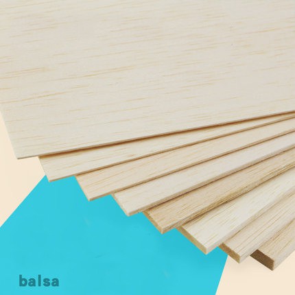 Combo 4 miếng Gỗ balsa, gỗ làm mô hình kích thước 500x100mm
