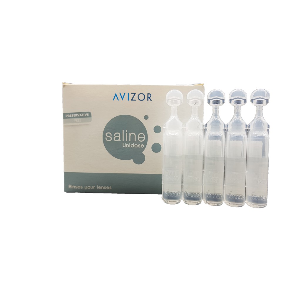 Nước muối đẳng trương lens kính áp tròng Avizor Saline Unidose 30 ống 5ml/hộp