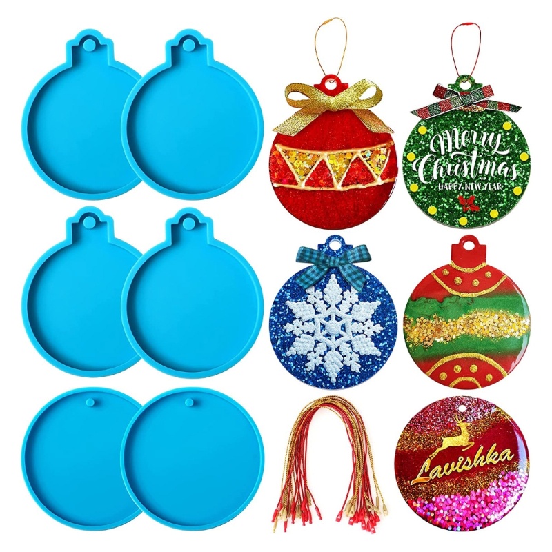 Sa Bộ 6 Khuôn Silicone Làm Mặt Dây Chuyền Thủ Công