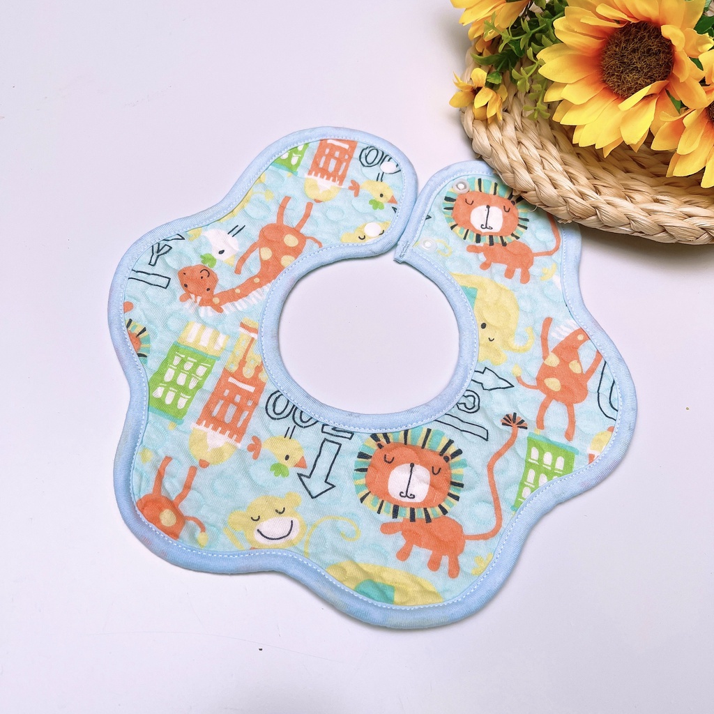 Yếm xoay 360 độ hình bông hoa cho bé, mặt sau có chống thấm - Y27