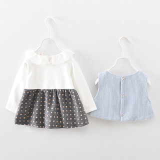Set váy len màu xanh nhạt